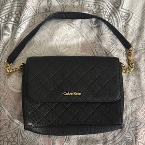 Calvin Klein Black Quilted Shoulder Bag